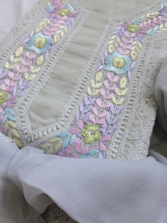 Soft Cotton Voil 3-Piece Suit
