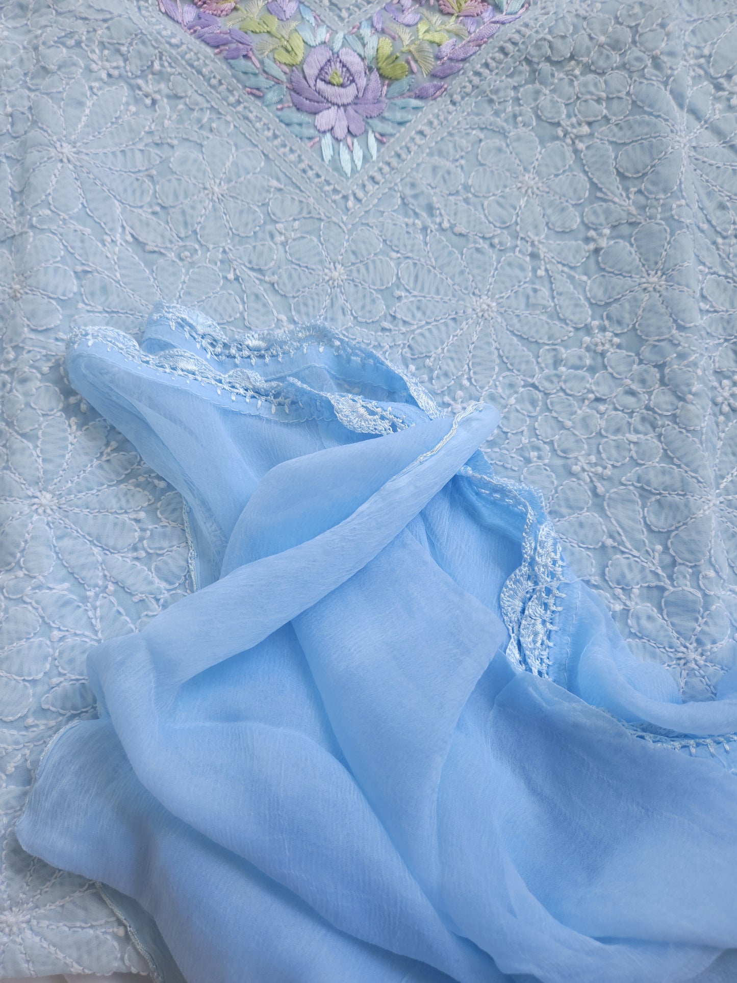 Soft Cotton Voil 3-Piece Suit