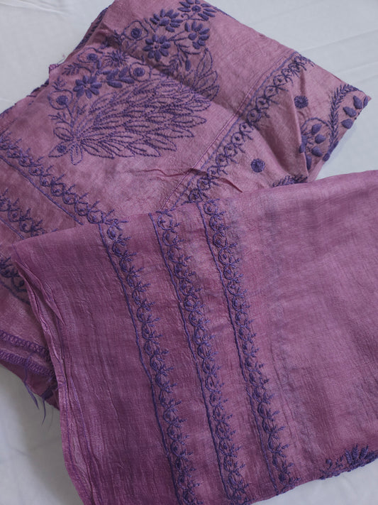 Tussar Silk 2-Piece Anarkali Set