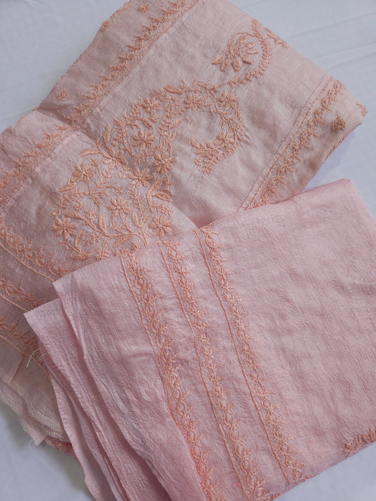 Tussar Silk 2-Piece Anarkali Set