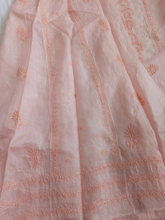 Tussar Silk 2-Piece Anarkali Set