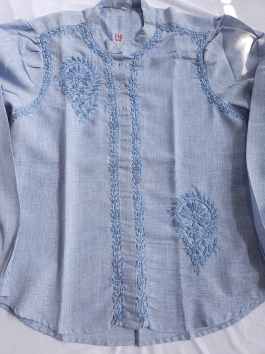 Linen Shirt (Blue)