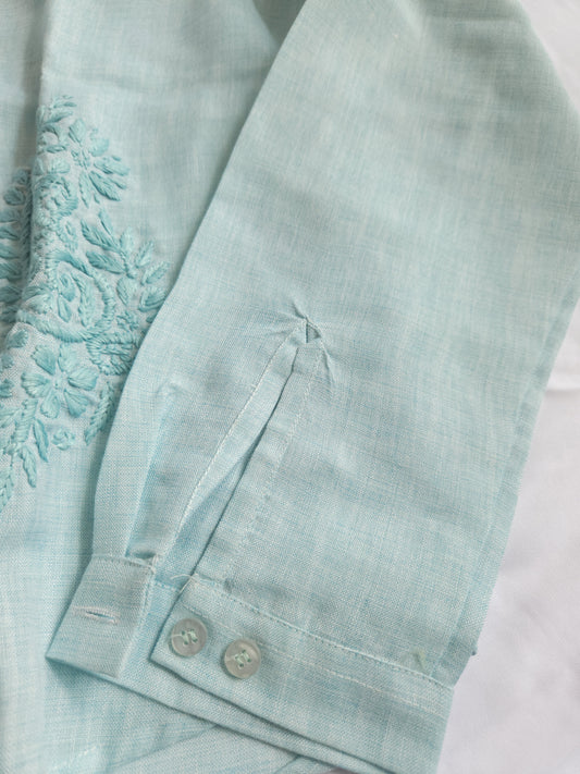 Linen Shirt (Sea Green)