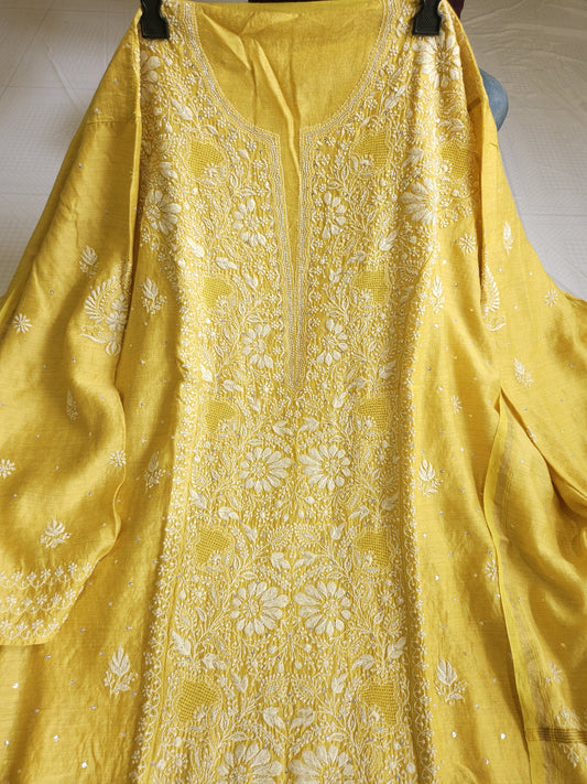 Moonga Silk 2-Piece Set (Dusty Yellow)