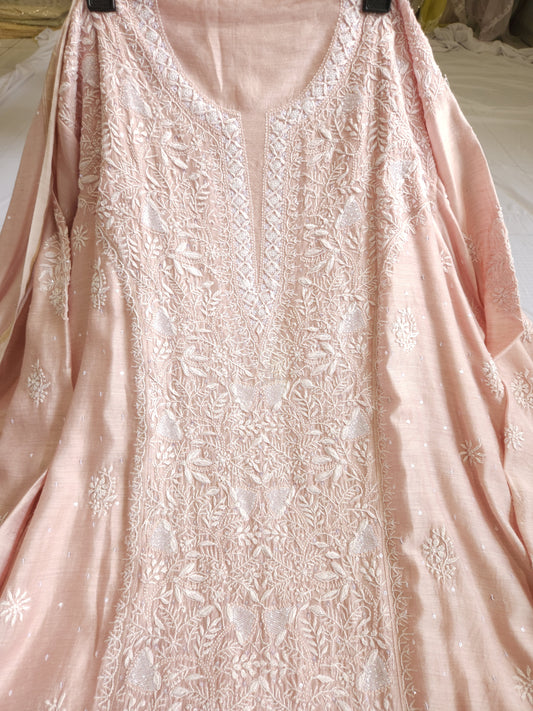 Moonga Silk 2-Piece Set (Rose Pink)