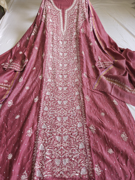 Moonga Silk 2-Piece Set (Wine)