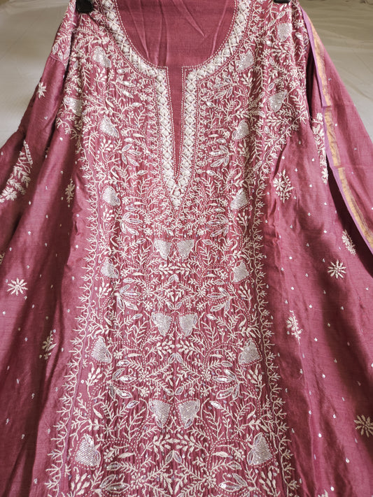 Moonga Silk 2-Piece Set (Wine)