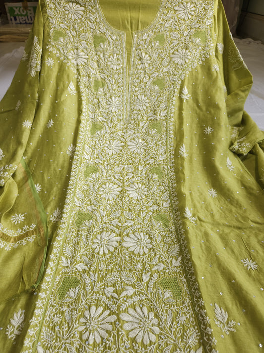 Moonga Silk 2-Piece Set (Dirty Green)