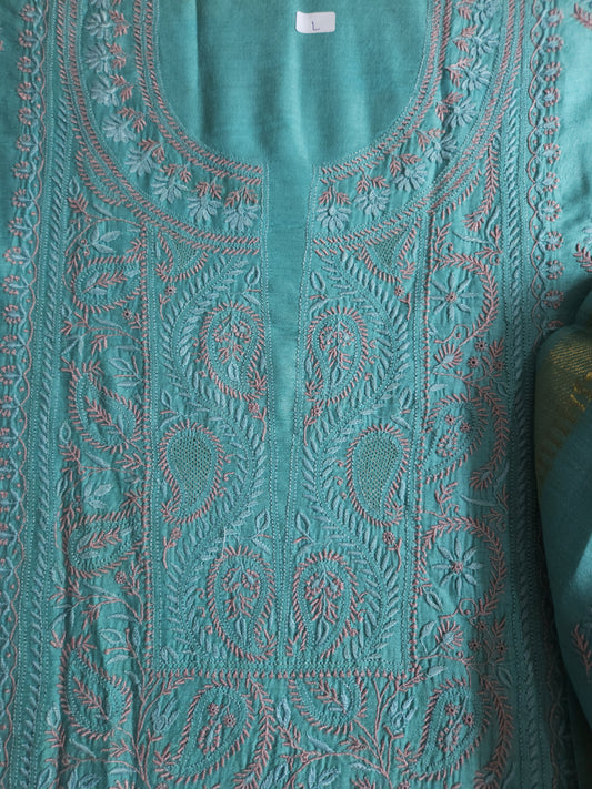Moonga Silk 2-Piece Set (Dusty Teal)