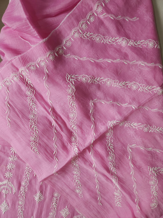 Malmal Chanderi 2-Piece Set (Pink)
