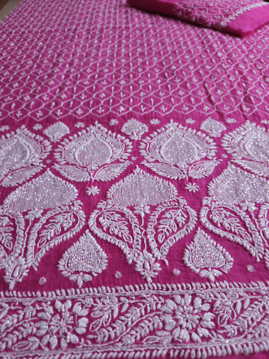 Malmal Chanderi 2-Piece Set (Pink)