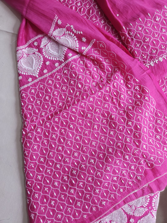 Malmal Chanderi 2-Piece Set (Pink)