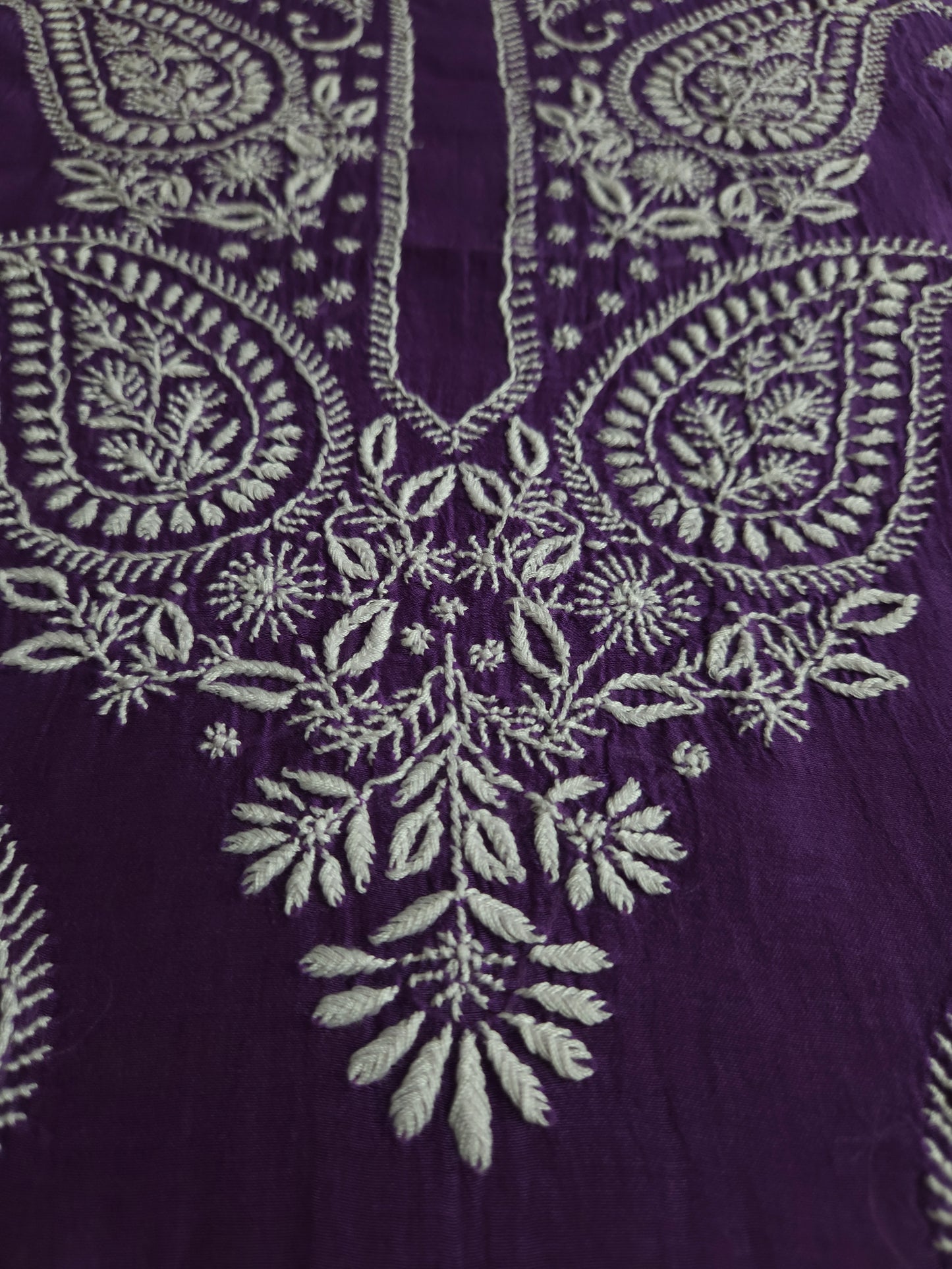 Malmal Chanderi 2-Piece Set (Dark Lavender)