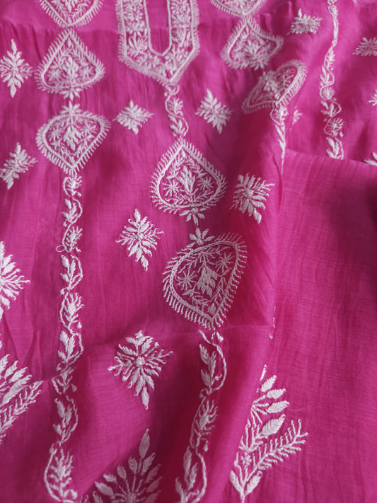Malmal Chanderi 2-Piece Set (Pink)