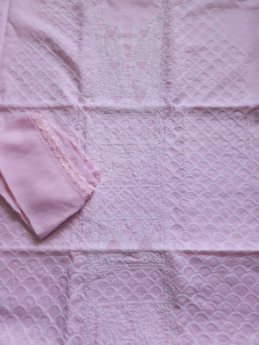 Soft Cotton Voil 3-Piece Suit (Pink) (PS012)