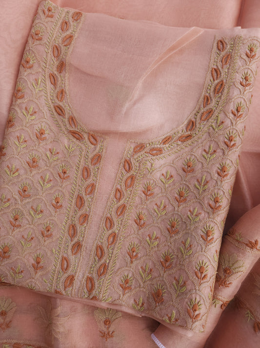 Organza Silk 2-Piece Set (Dark Hazelnut) (PS020)