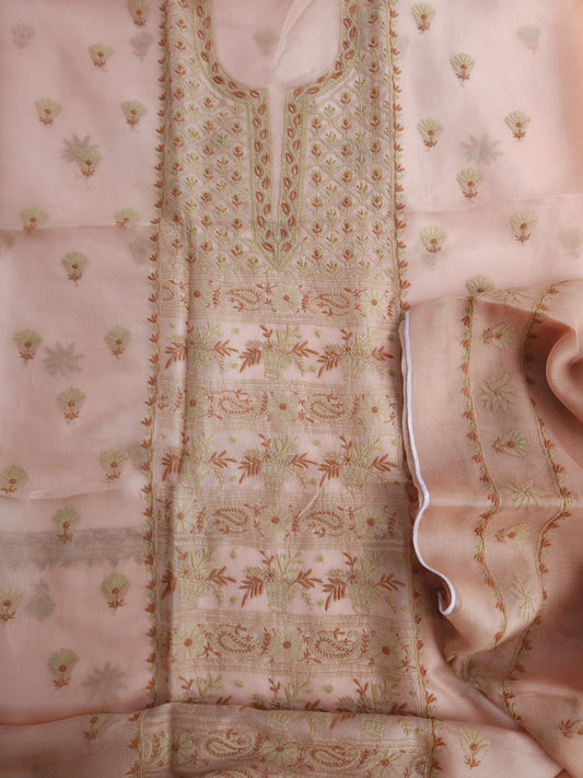 Organza Silk 2-Piece Set (Dark Hazelnut) (PS020)