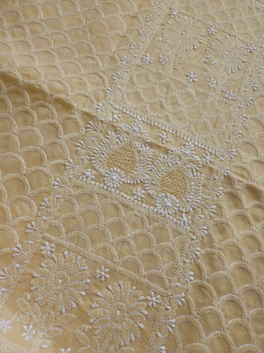 Soft Cotton Voil 3-Piece Suit (Beige) (PS015)