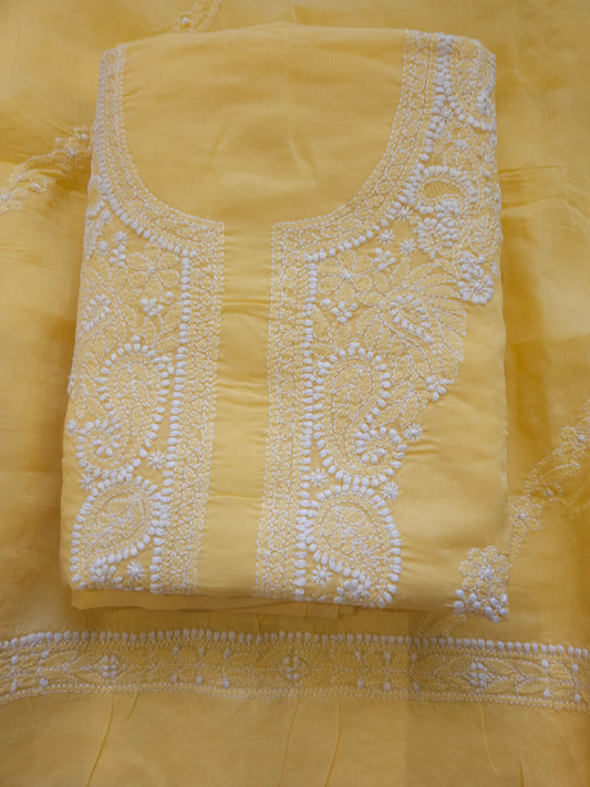 Cotton 3-Piece Suit (Butter Yellow) (PS052)
