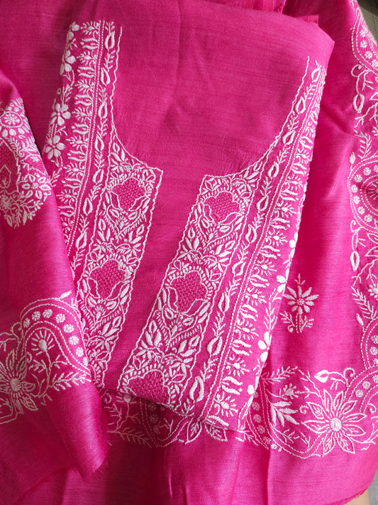 Moonga Silk 2-Piece Suit (Magenta Pink)