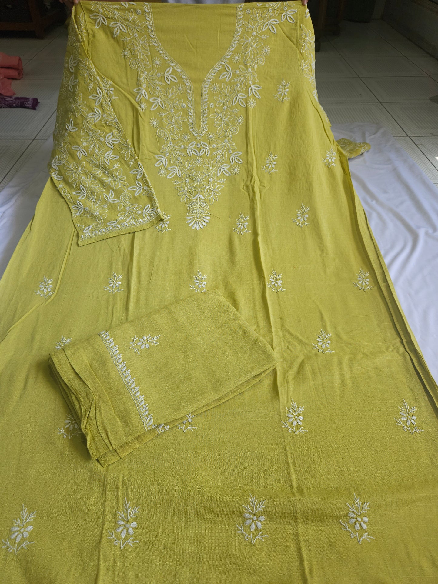 Linen Chikankari 2-Piece Suit
