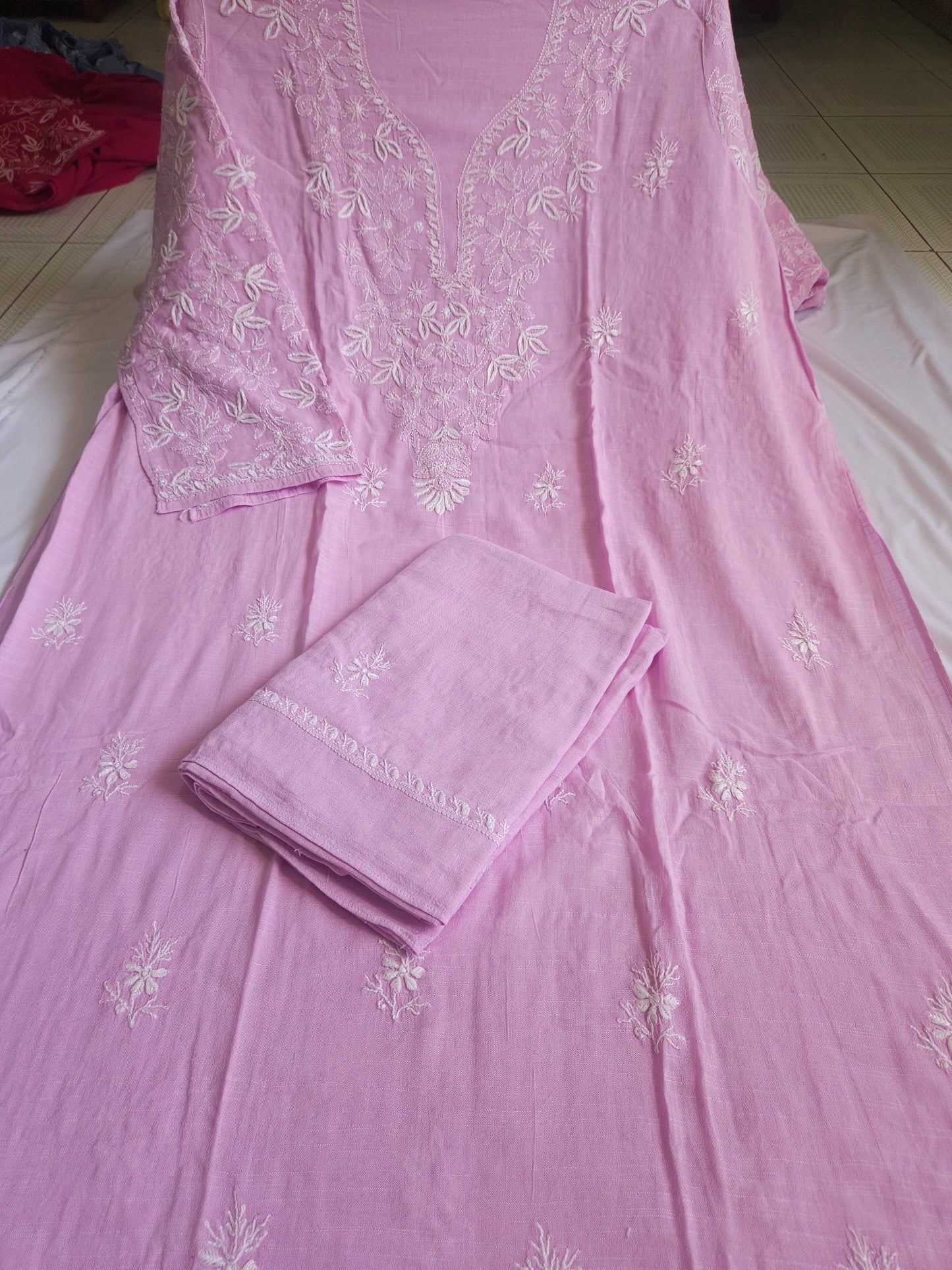 Linen Chikankari 2-Piece Suit