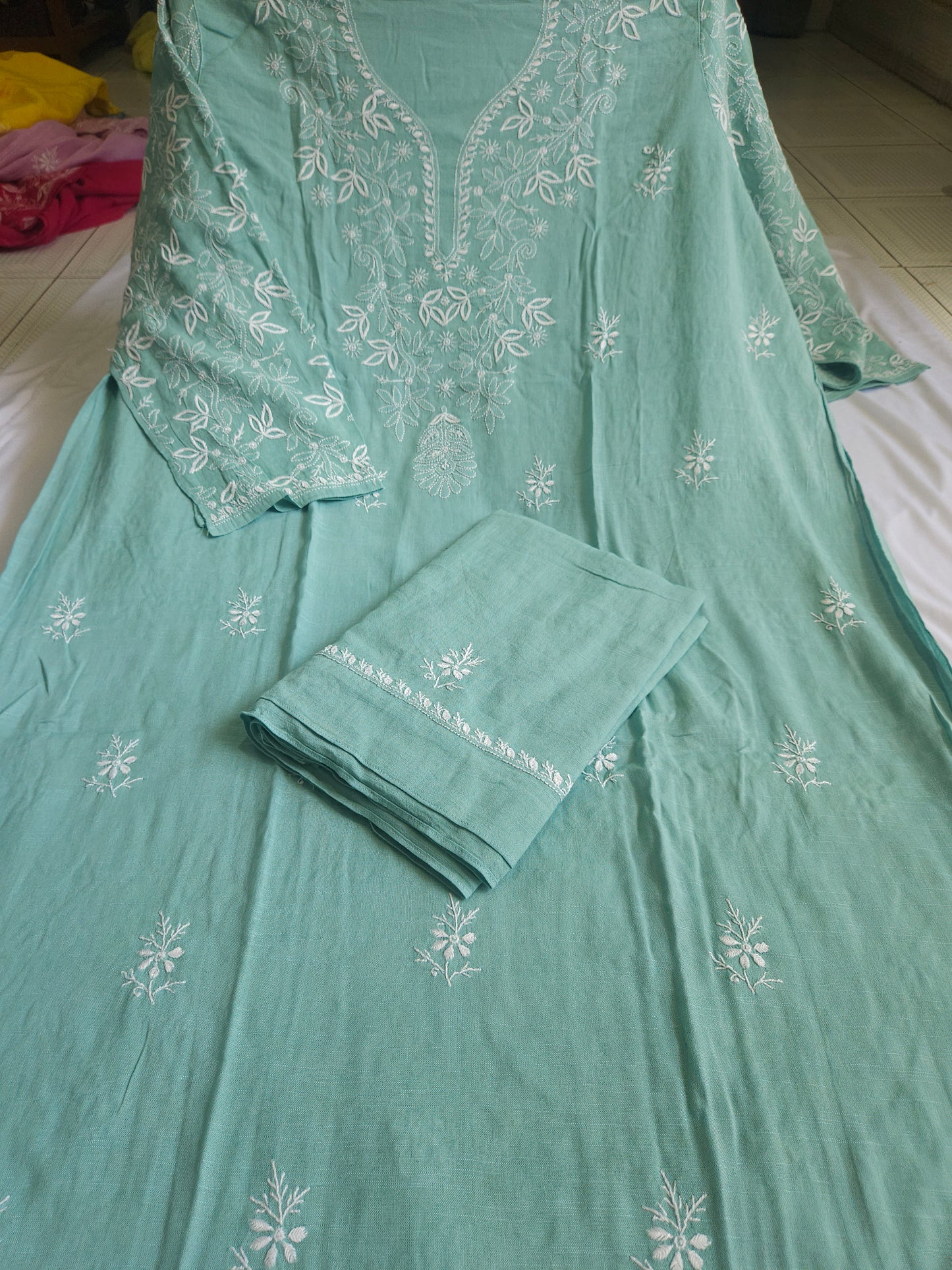 Linen Chikankari 2-Piece Suit
