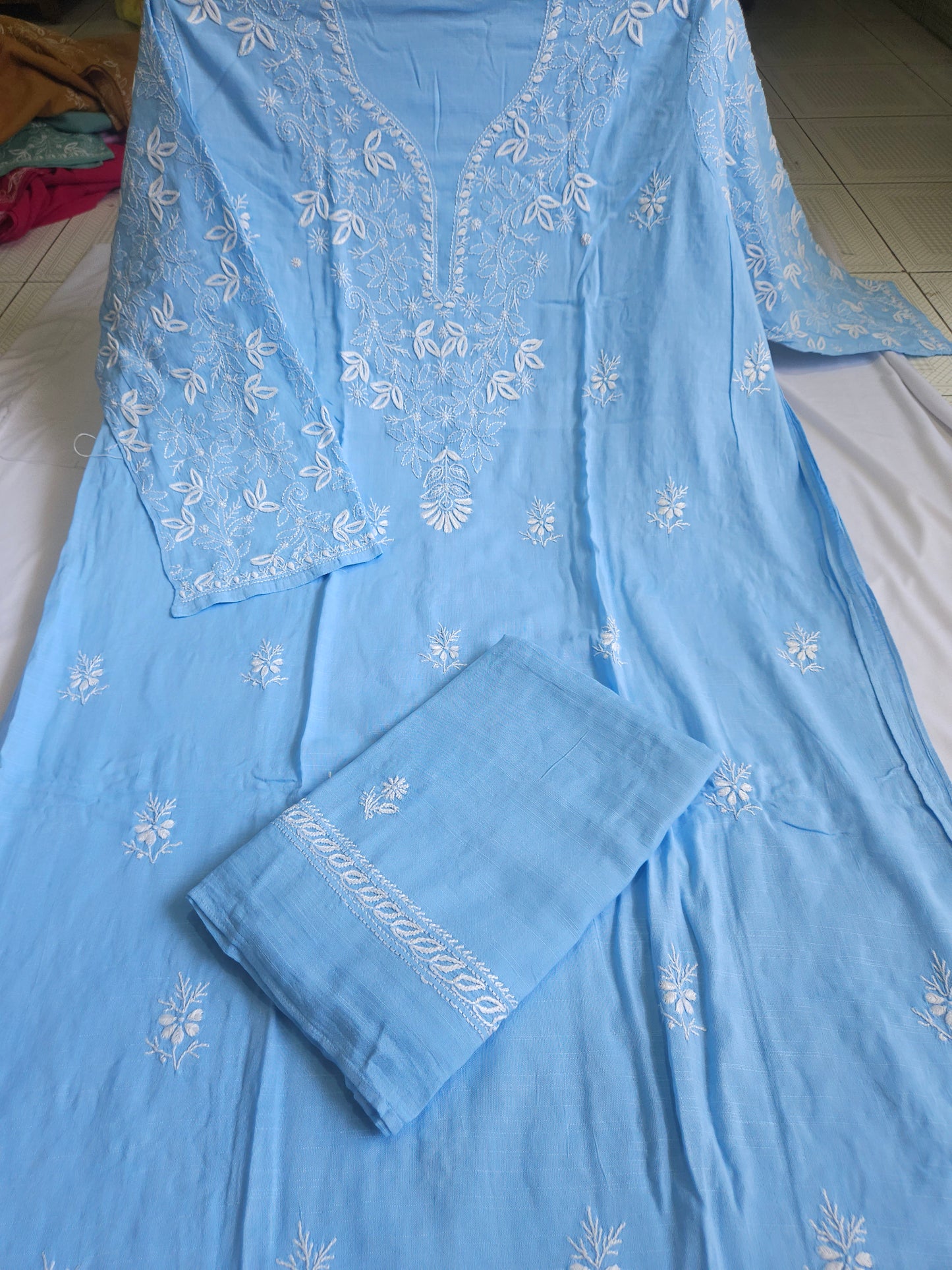 Linen Chikankari 2-Piece Suit