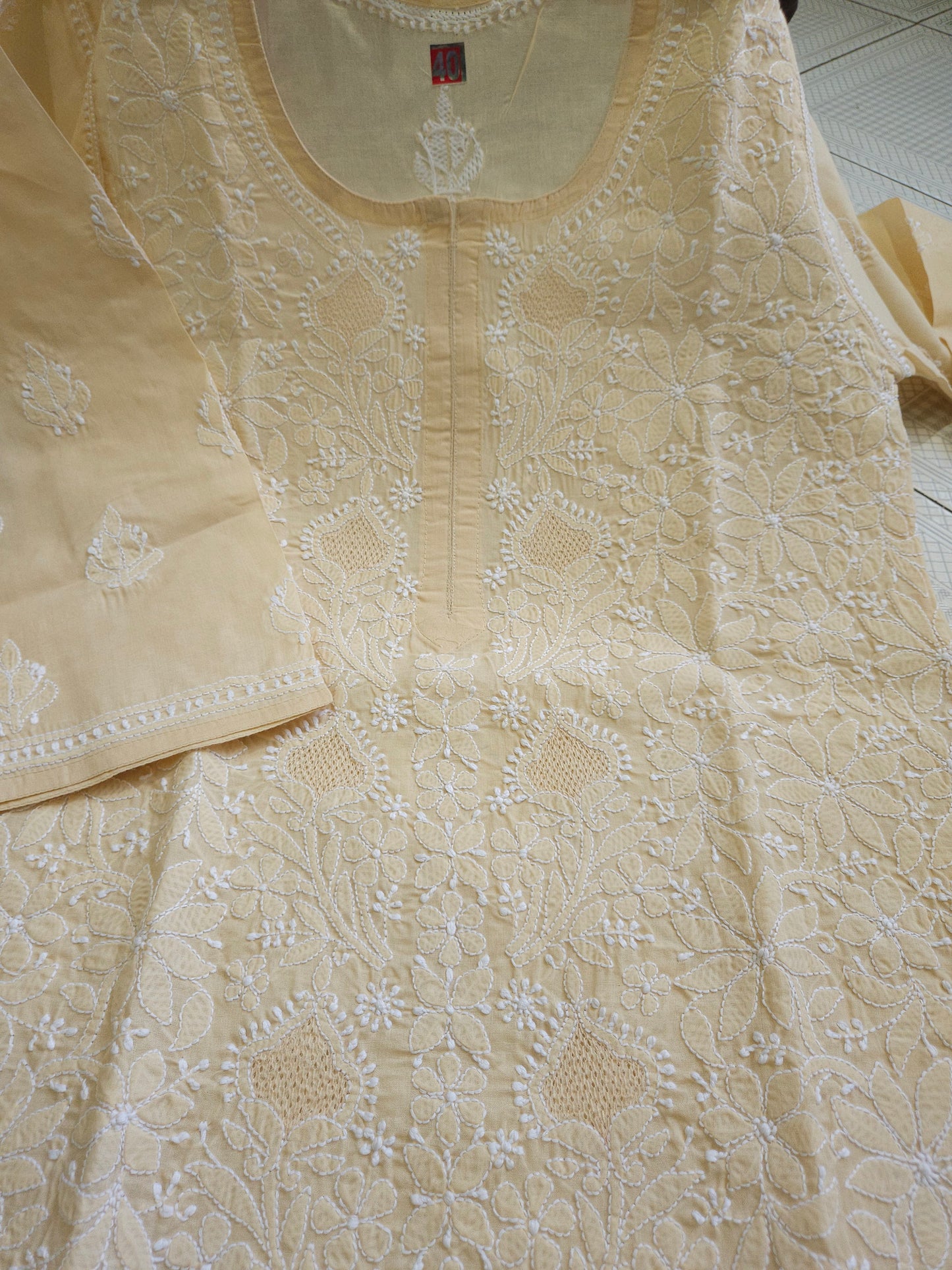 Cotton Voil Full Jaal Hand Jaali Kurti