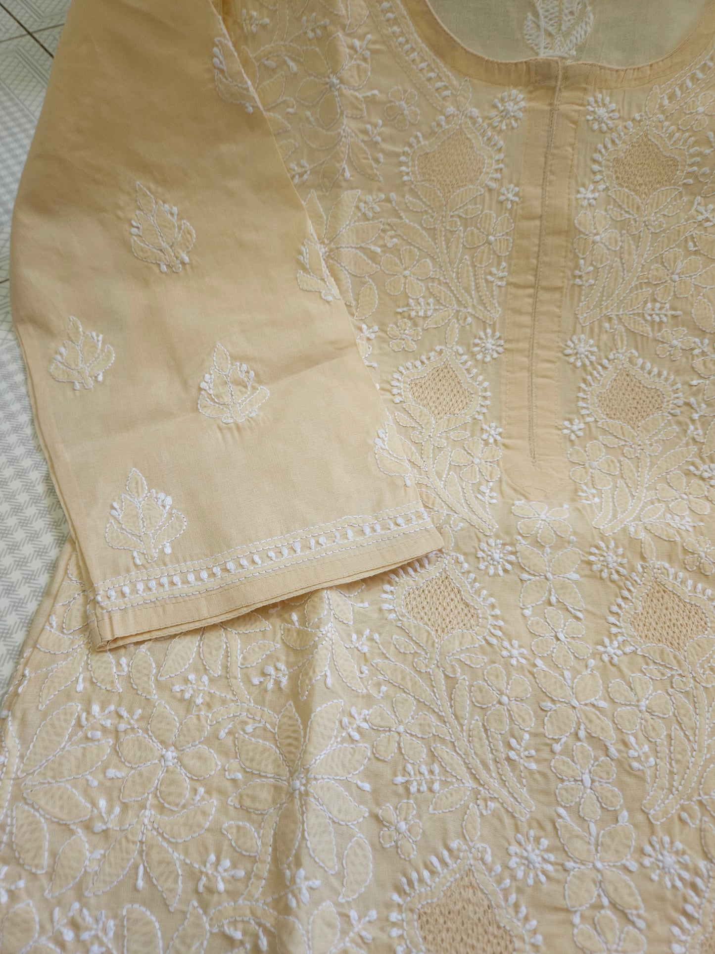 Cotton Voil Full Jaal Hand Jaali Kurti