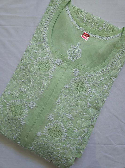 Cotton Voil Full Jaal Hand Jaali Kurti