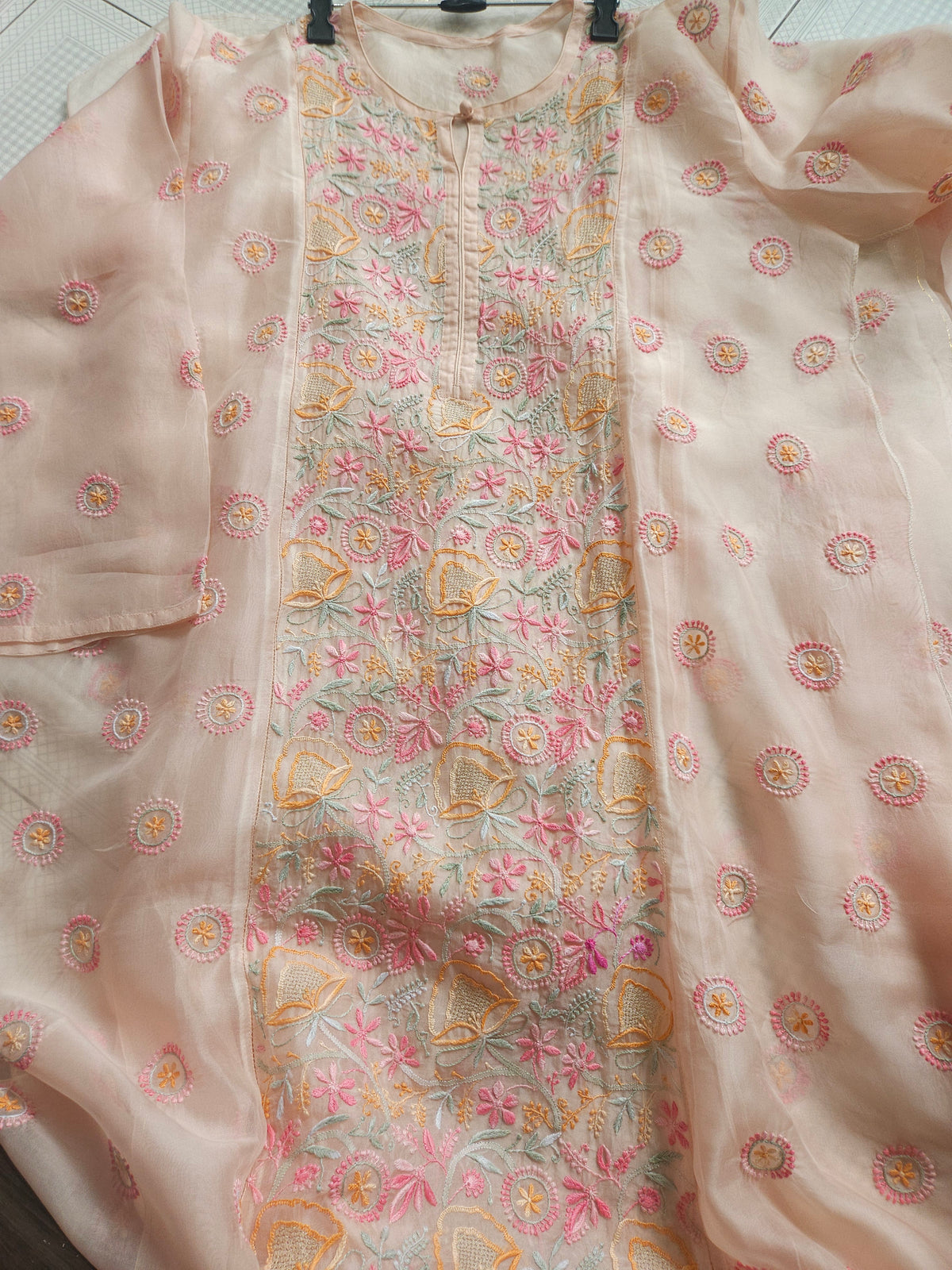 2Piece Organza Silk Suit PSC026