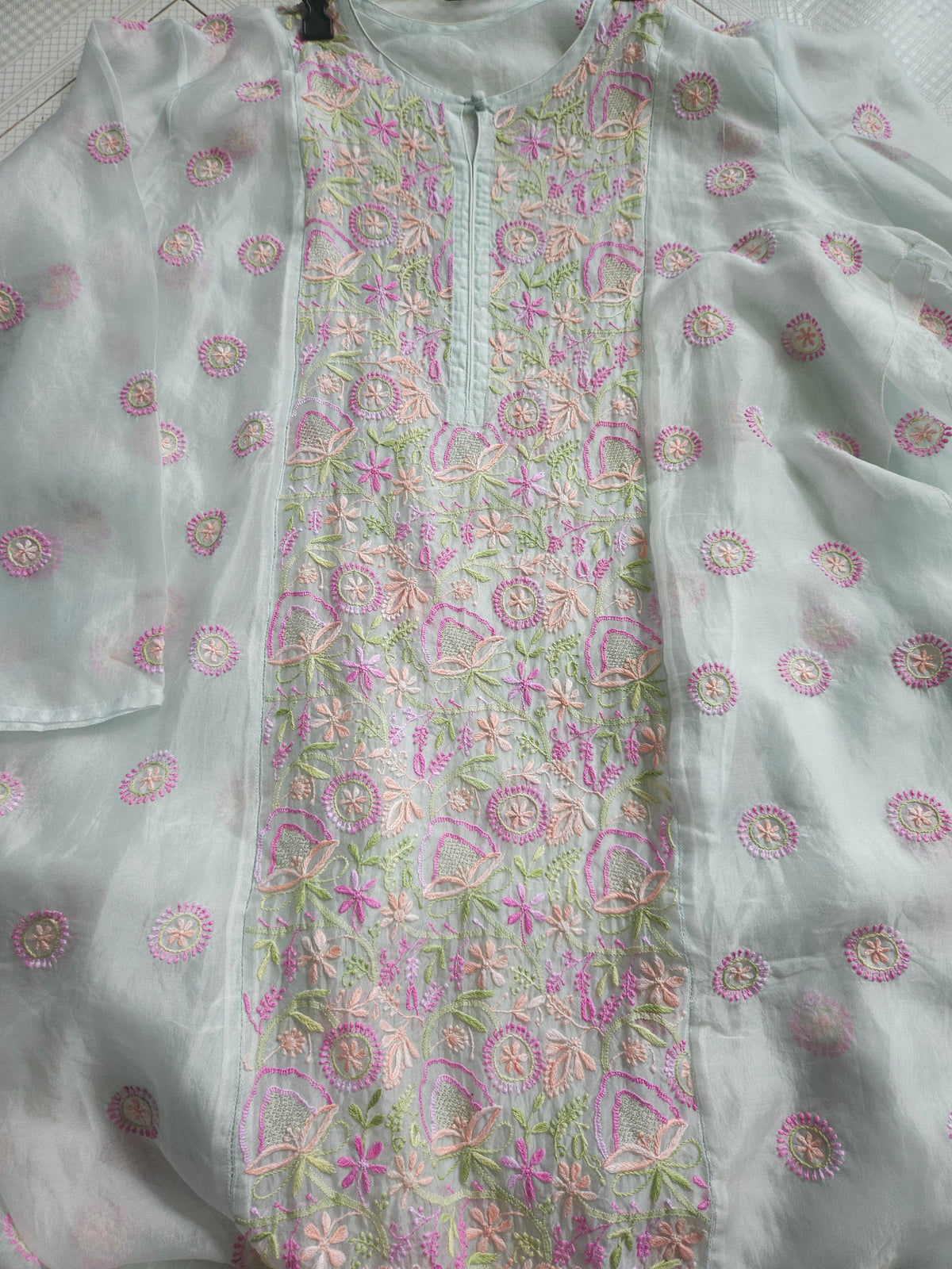 2Piece Organza Silk Suit PSC026