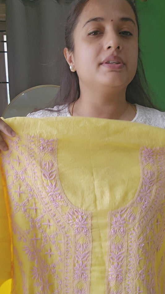 Product Code MCS030 Chanderi Unstiched set