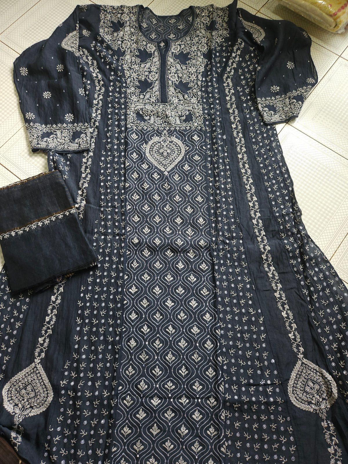 2Piece Malmal Chanderi Anarkali Set PSC024