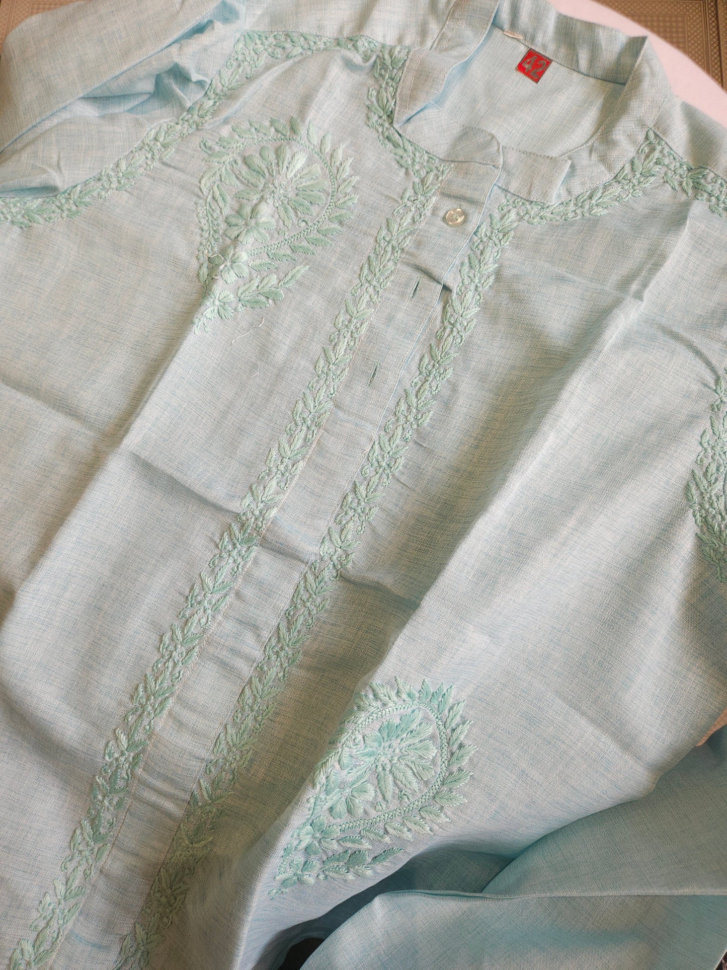 Linen Chikankari Shirt (PSC171)