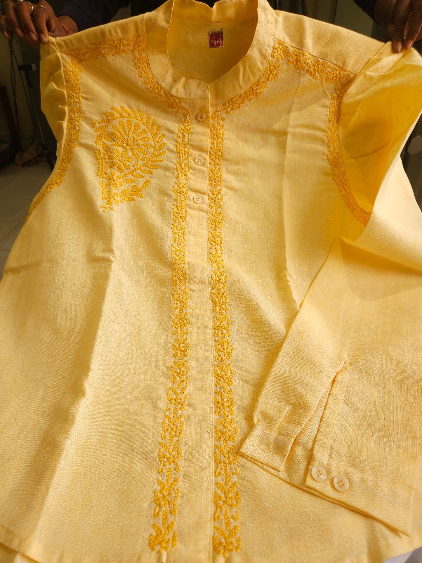 Linen Chikankari Shirt (PSC170)