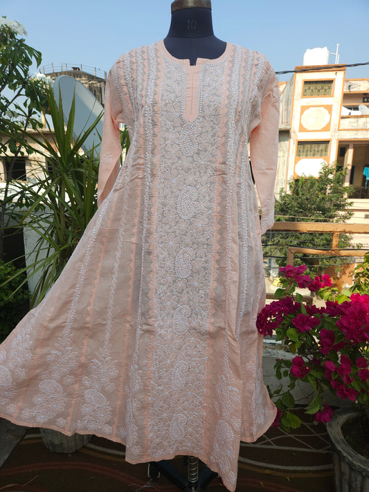 Cotton Chikankari Anarkali (PSC184)