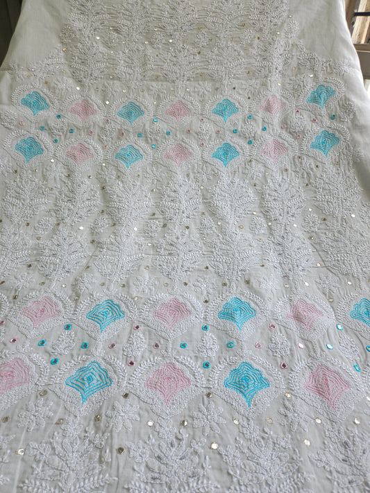 Cotton Voil 3-Piece Chikankari Suit (PSC211)