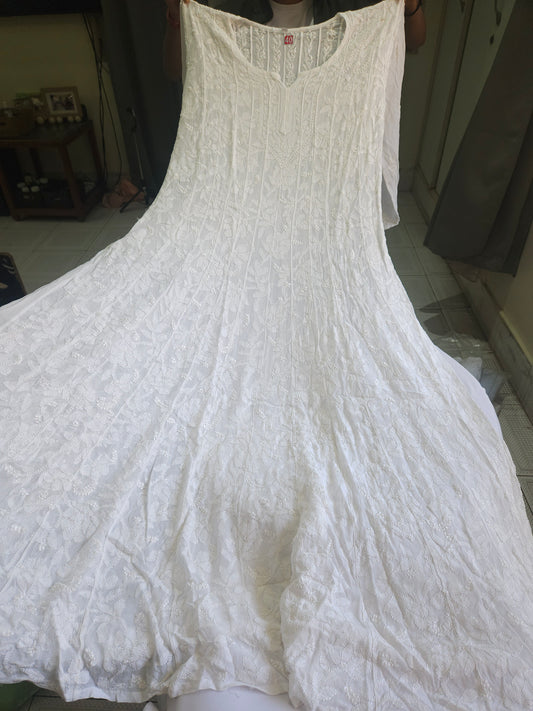 Viscose Georgette Resham Thread Anarkali 40 and 46 (PSC164)