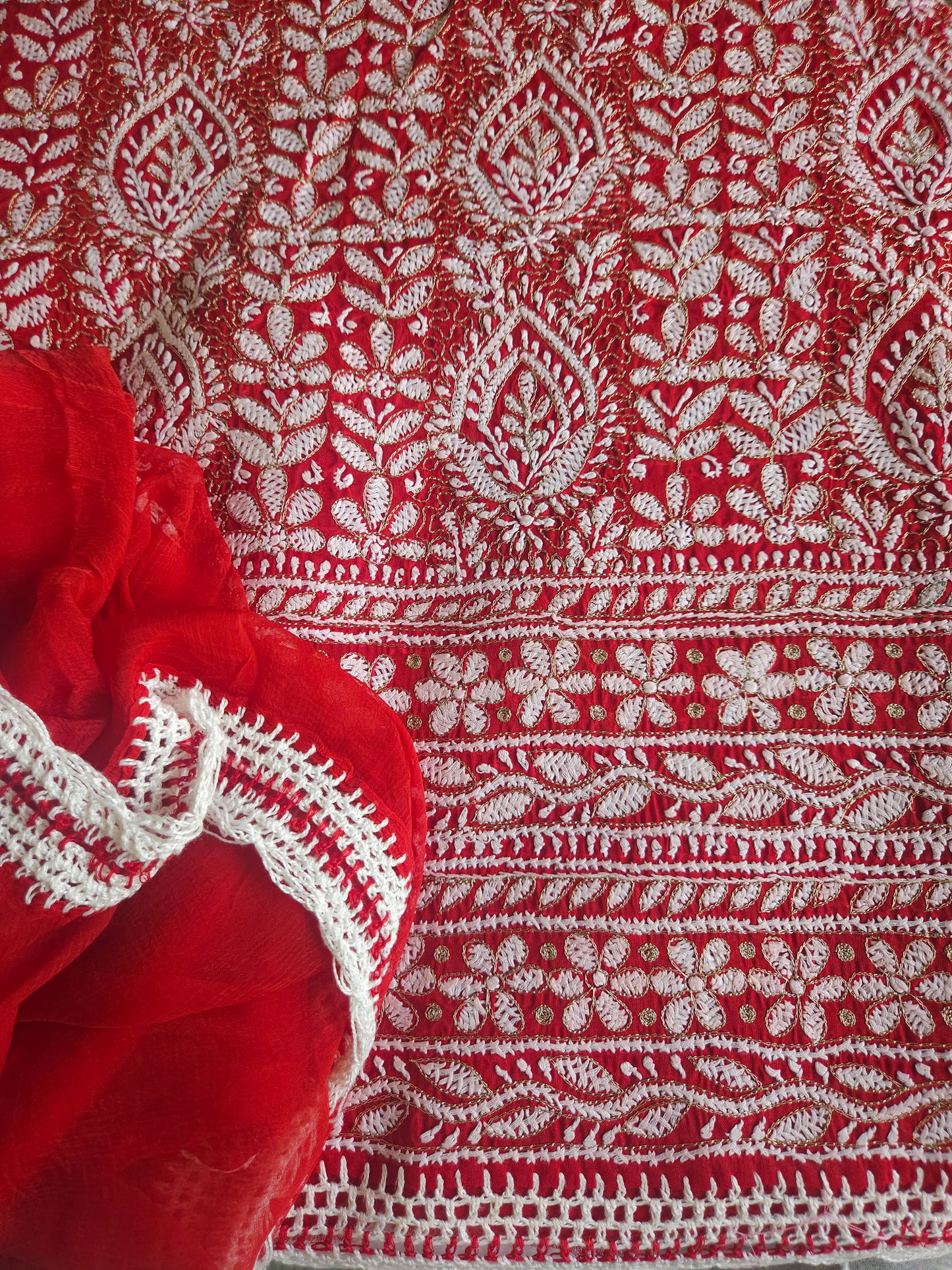 Cotton Voil 3-Piece Chikankari Suit (PSC224)