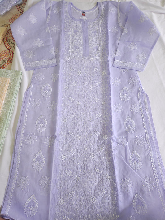 Cotton Voil Stitched Kurtas Design004 (6 Colours avlb)