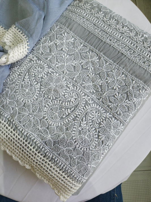 Cotton Voil 3Piece Chikankari Suit