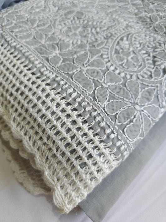 Cotton Voil 3Piece Chikankari Suit