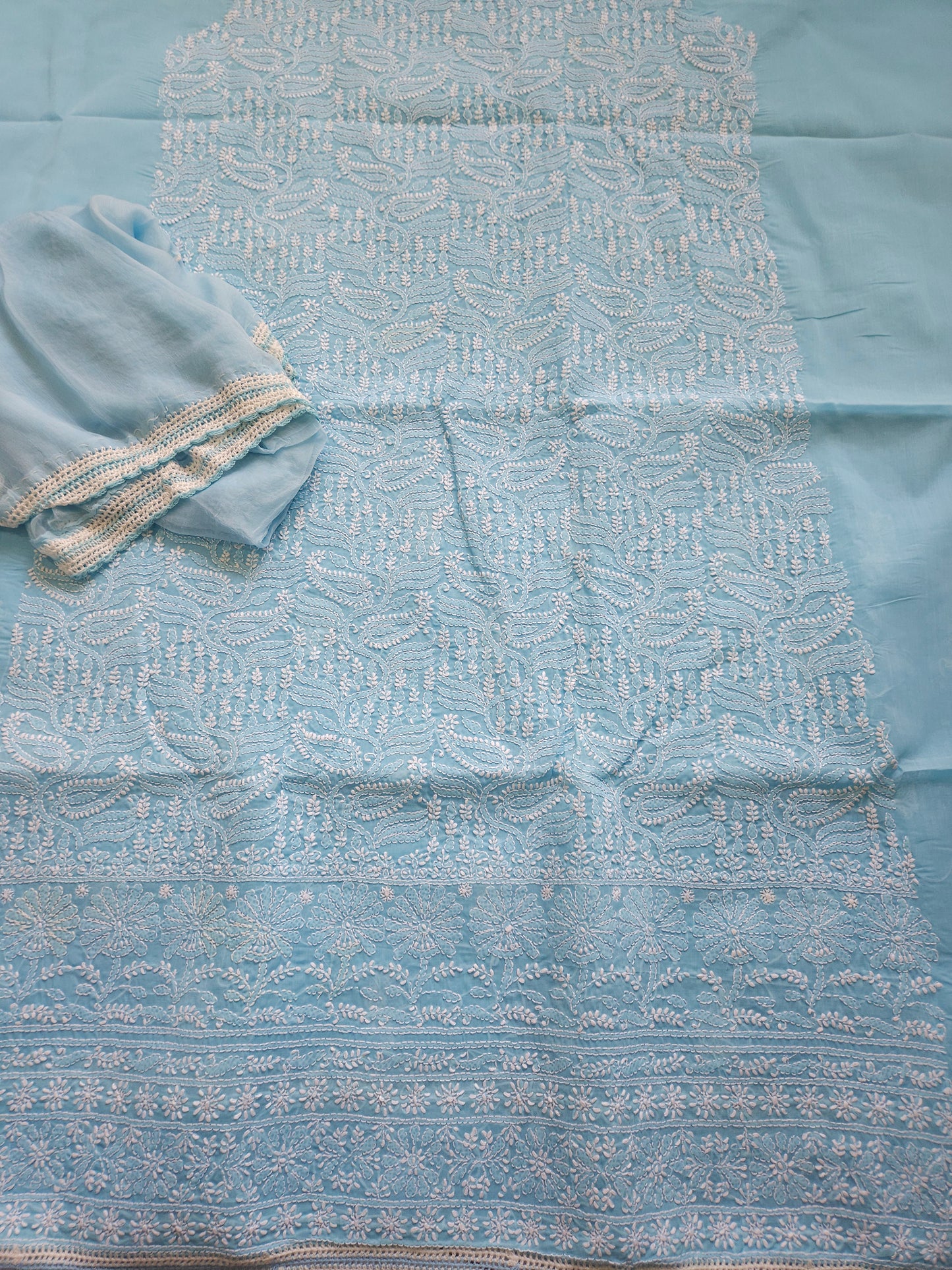 Cotton Voil 3Piece Chikankari Suit