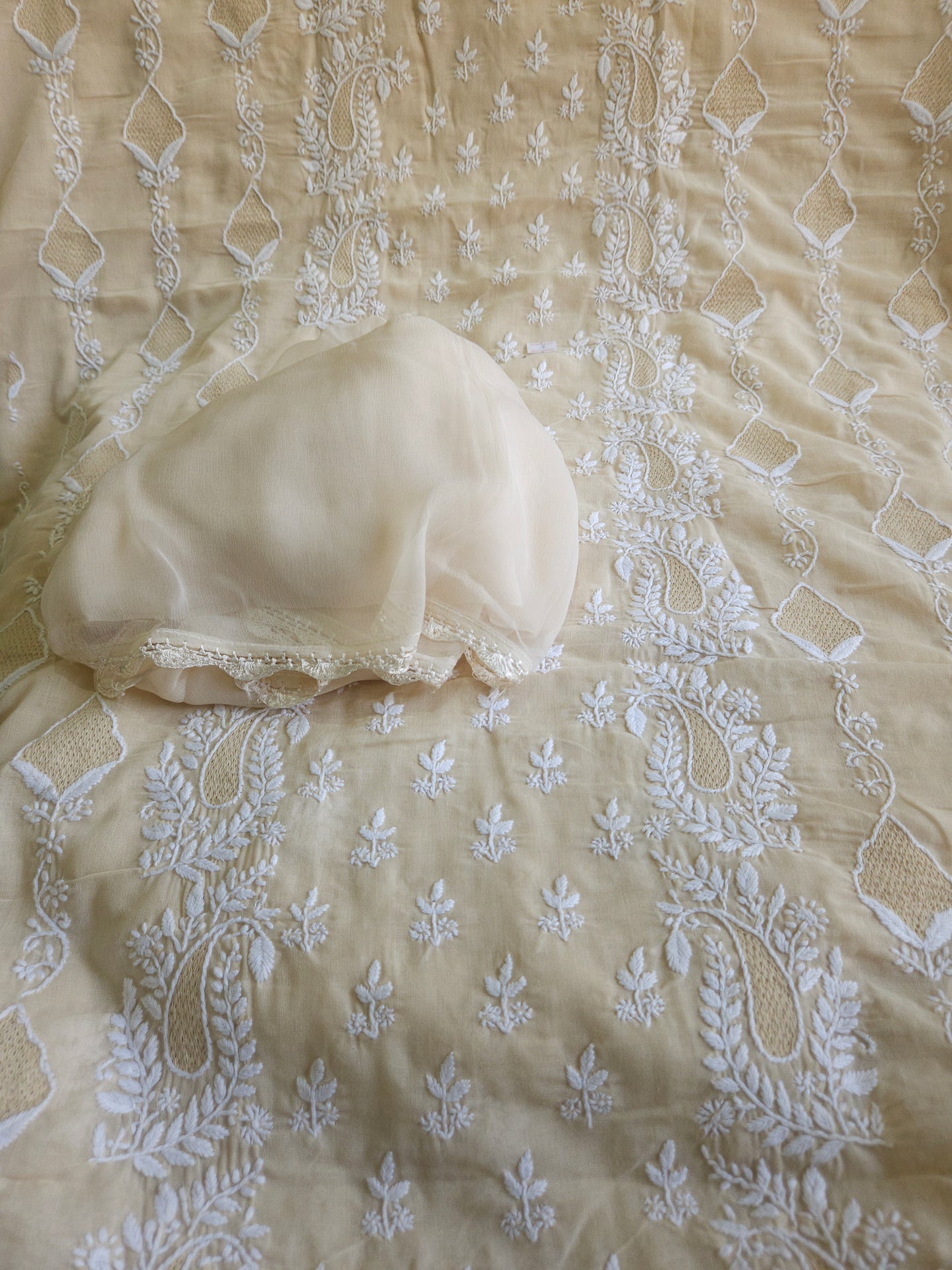 Soft Cotton 3Piece Unstiched Chikankari Suit