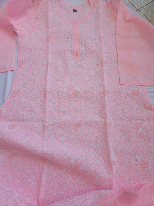 Cotton Voil Chikankari Kurta Size 42 (PSC139)