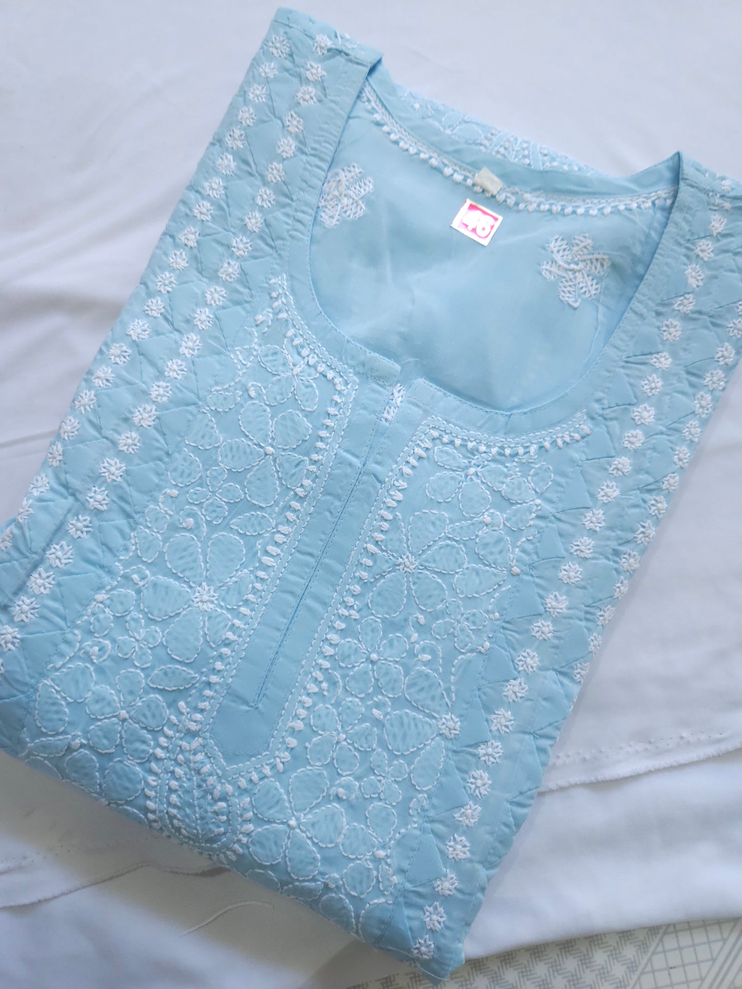 Cotton Voil Heavy Daraz Chikankari Anarkali Stitched