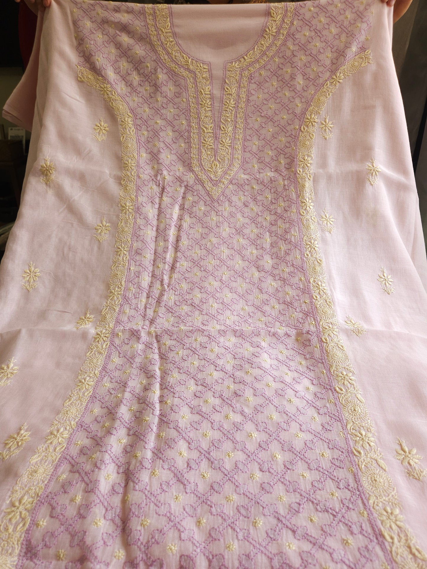 Malmal Chanderi 2Piece Unstiched Suit