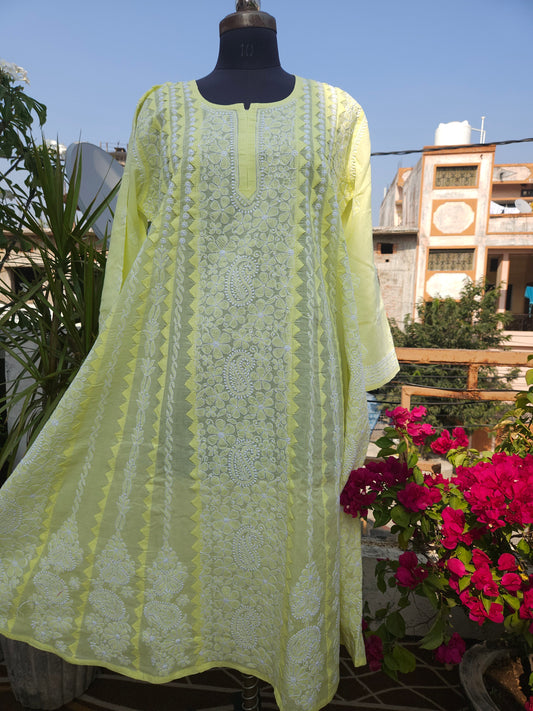 Cotton Chikankari Anarkali (PSC183)